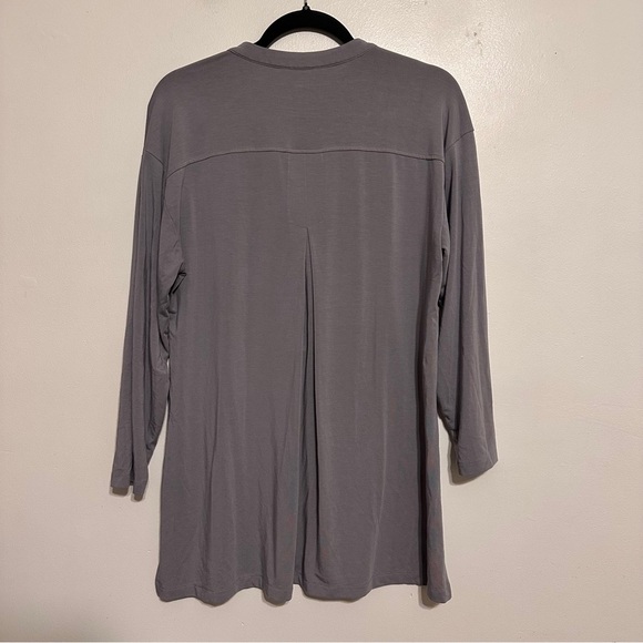 Free Fly Bamboo Flex Henley 3/4 Sleeve Top Size XL Grey - Picture 6 of 6